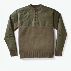 Filson Henley Guide Sweater - Peat Green NWT - MED